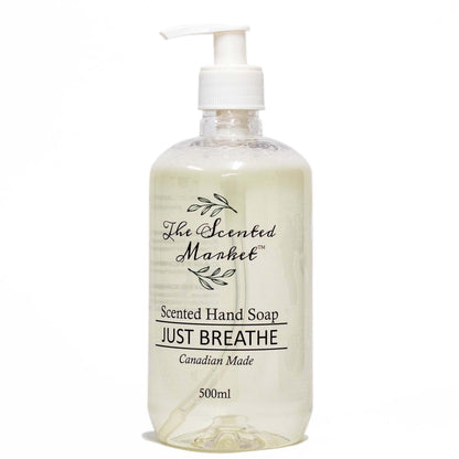 Just Breathe Scented Hand Soap – Refreshing, Moisturizing, and Invigorating - The Scented Market  Liquid Hand Soap   