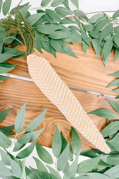 Large Fabric Carrot - Orange & White Chevron Pattern - The Scented Market  Seasonal & Holiday Decorations   