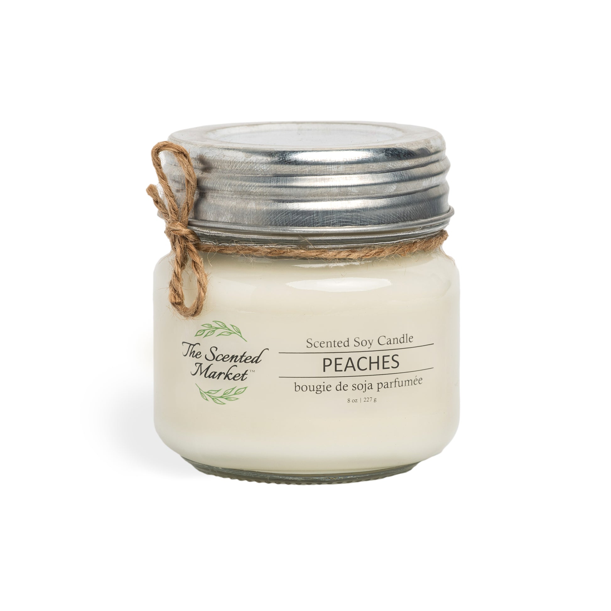 PEACHES Soy Wax Candle 8 oz - The Scented Market  Candles   