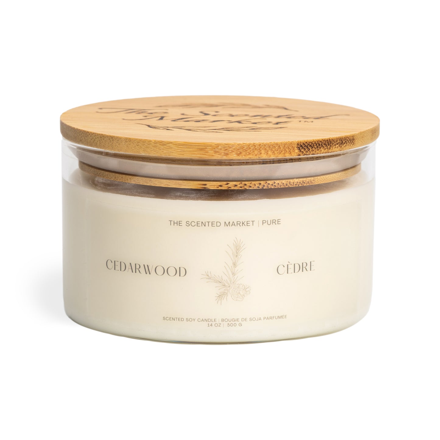Pure CEDARWOOD Soy Wax Candle 14 oz - The Scented Market  Candles   