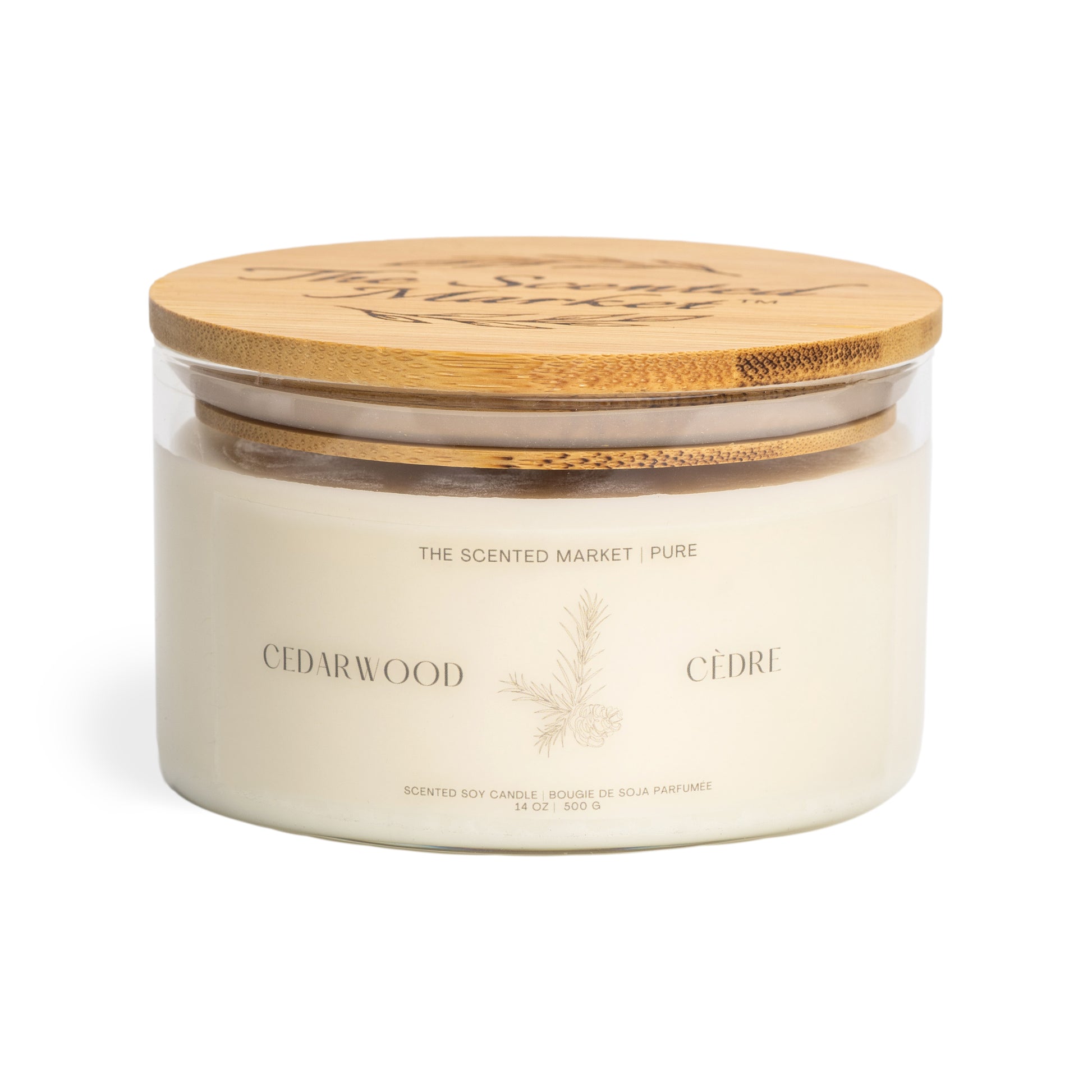 Pure CEDARWOOD Soy Wax Candle 14 oz - The Scented Market  Candles   