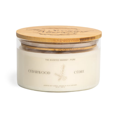 Pure CEDARWOOD Soy Wax Candle 14 oz - The Scented Market  Candles   
