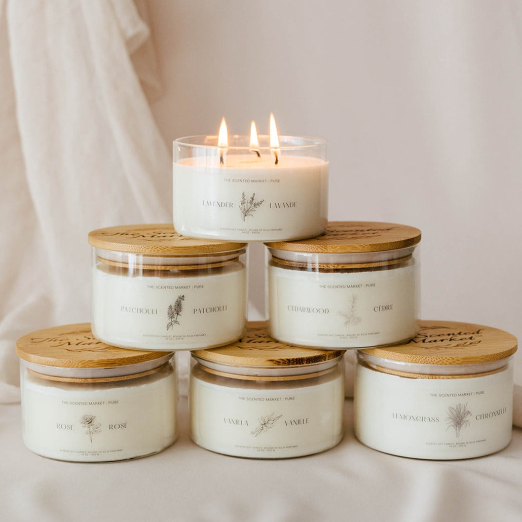 Pure LEMONGRASS Soy Wax Candle 14 oz - The Scented Market  Candles   