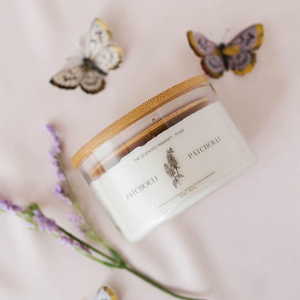 Pure PATCHOULI Soy Wax Candle 14 oz - The Scented Market  Candles   