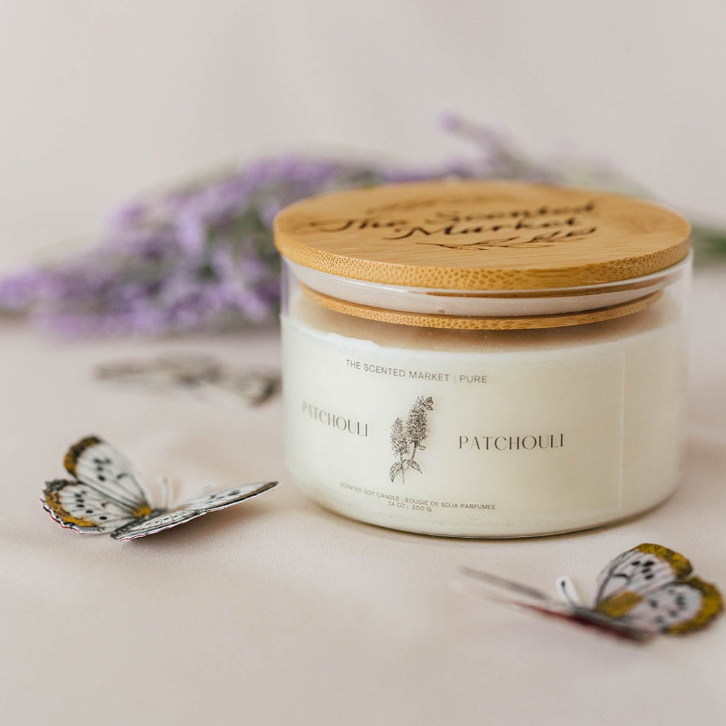 Pure PATCHOULI Soy Wax Candle 14 oz - The Scented Market  Candles   