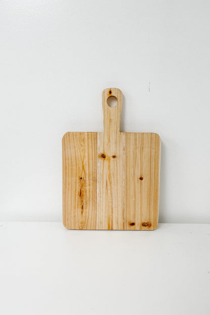 Square Rustic Cutting Board / Charcuterie Board – Handmade Wooden Serving Board - The Scented Market  Display Boards   