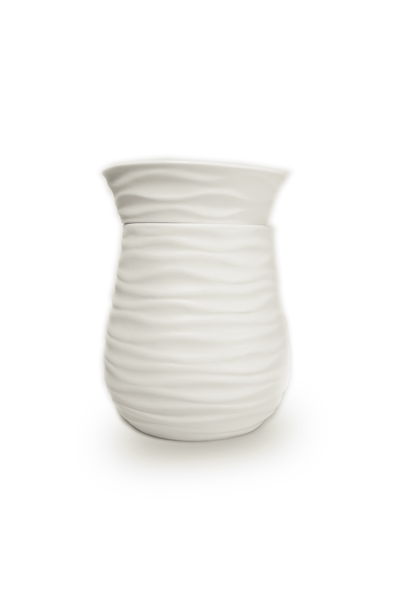 Wax Melter /  Warmer Large - Matte White Swirl - The Scented Market  Home Fragrance Accessories   