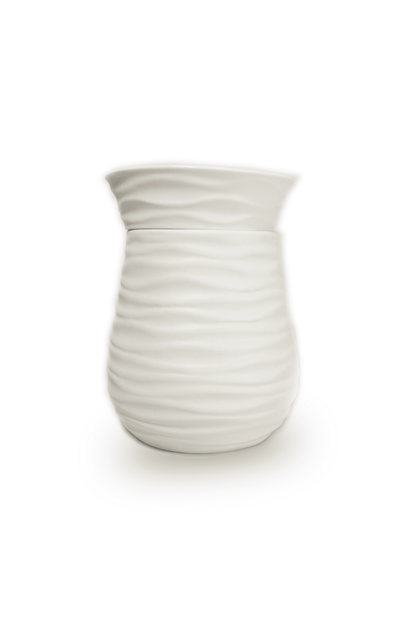Wax Melter /  Warmer Large - Matte White Swirl - The Scented Market  Home Fragrance Accessories   