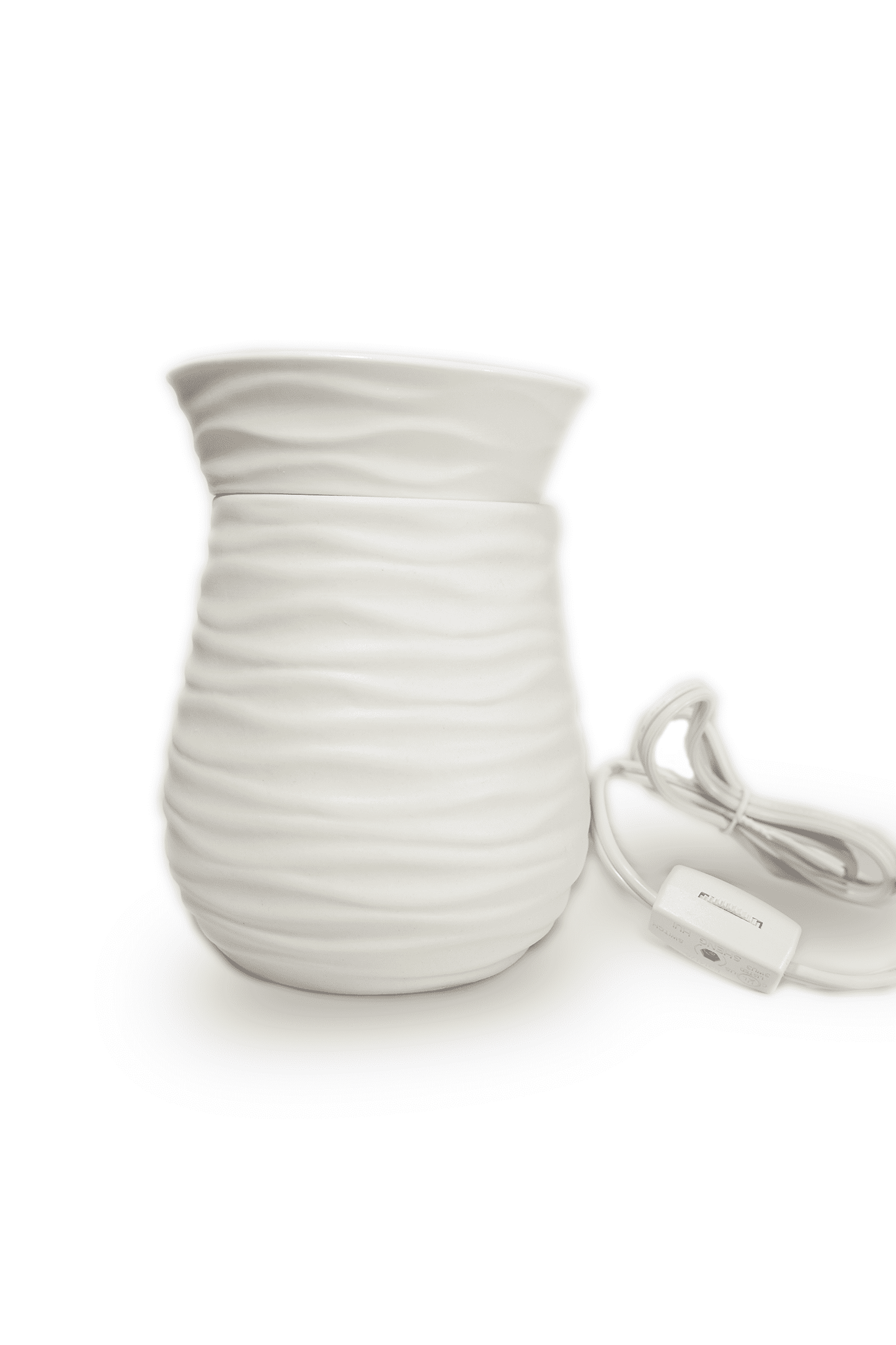 Wax Melter /  Warmer Large - Matte White Swirl - The Scented Market  Home Fragrance Accessories   
