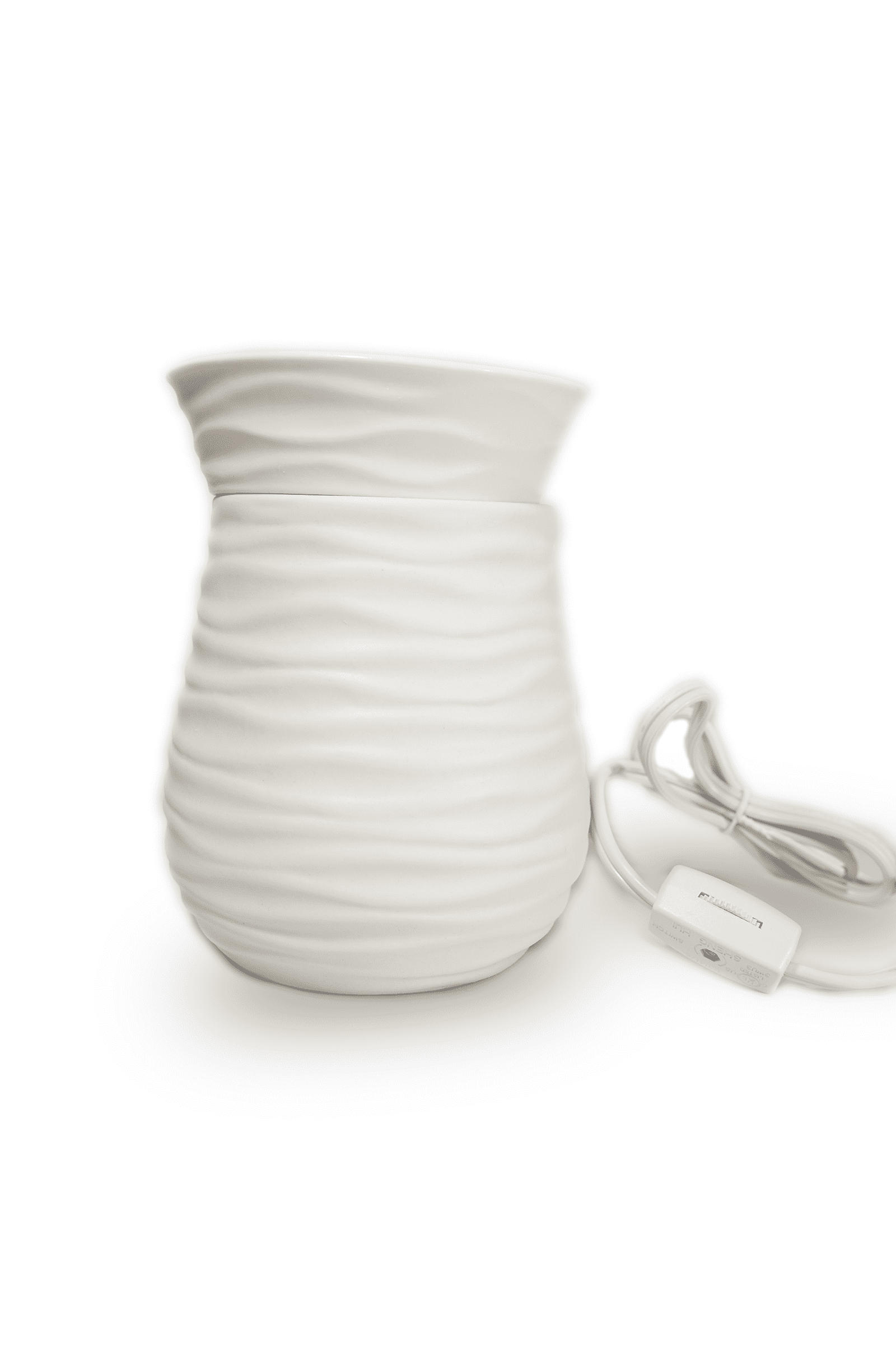 Wax Melter /  Warmer Large - Matte White Swirl - The Scented Market  Home Fragrance Accessories   