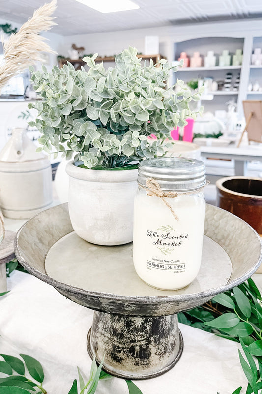 Faux Eucalyptus in a Matte Pot - The Scented Market 